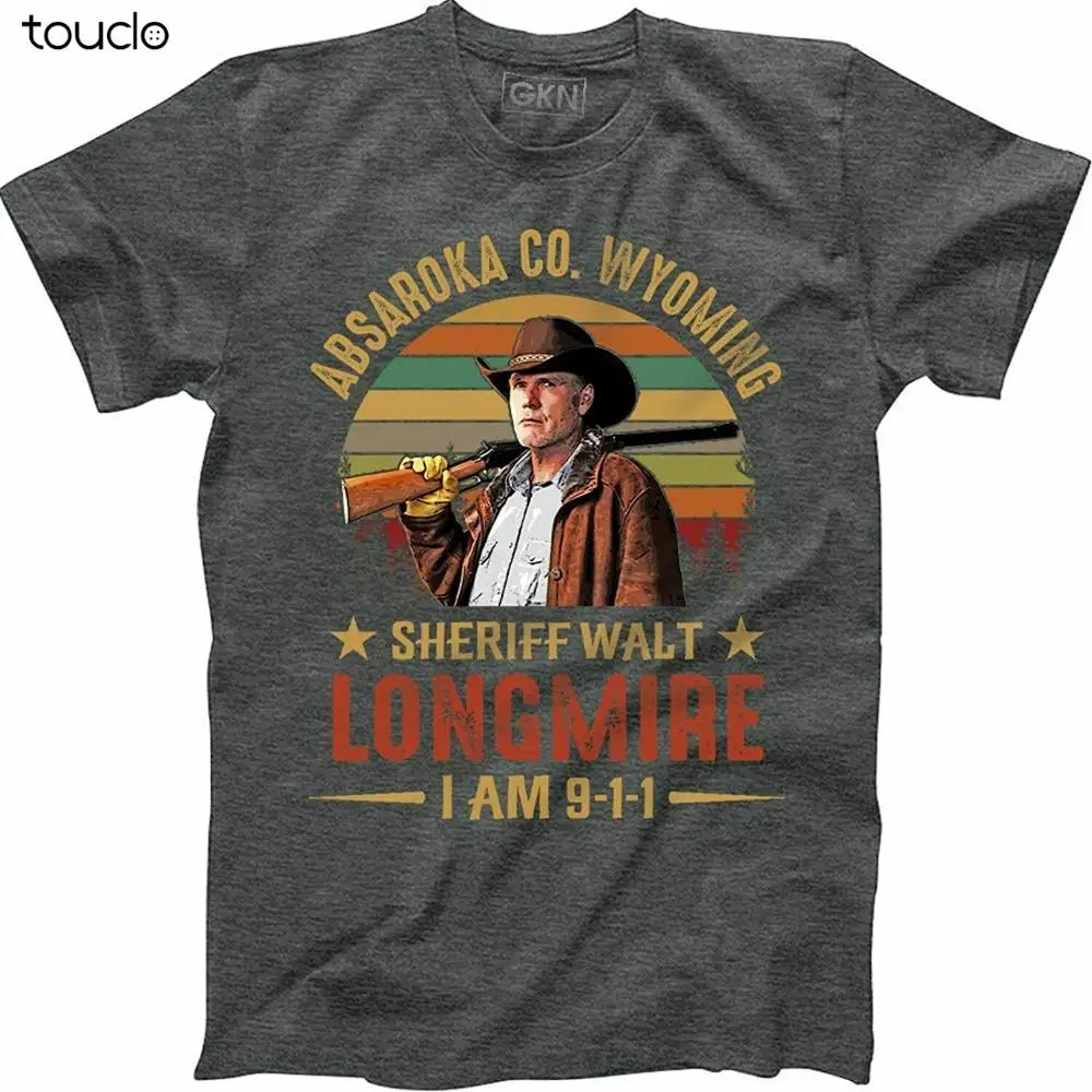 

Absaroka Co Wyoming Sheriff Walt Longmire I Am 911 t shirt Vintage Men Gift Tee