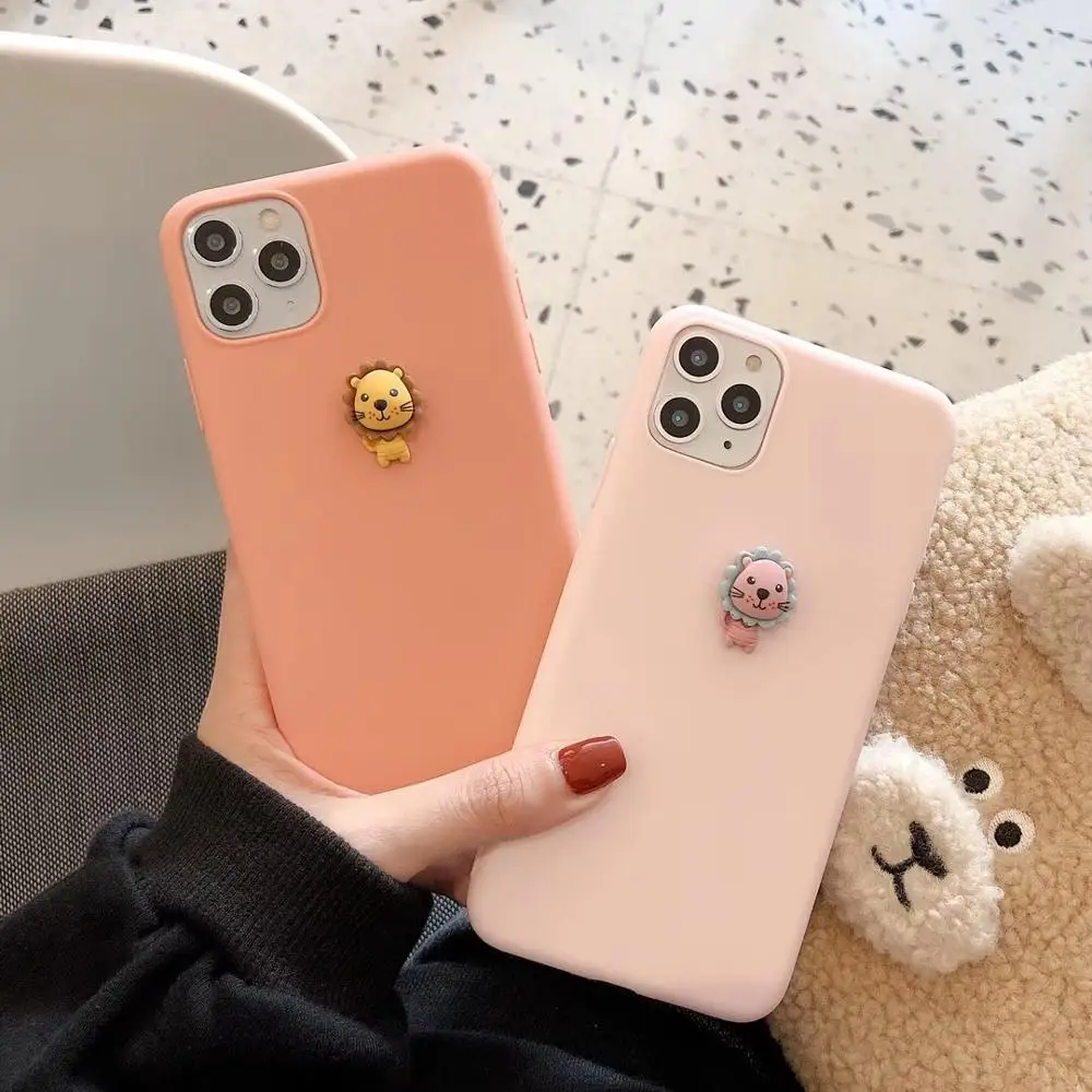 MS Win мягкий 3D чехол для телефона с изображением Льва линии друзей Iphone 11 Pro X XS XR 6 7 8