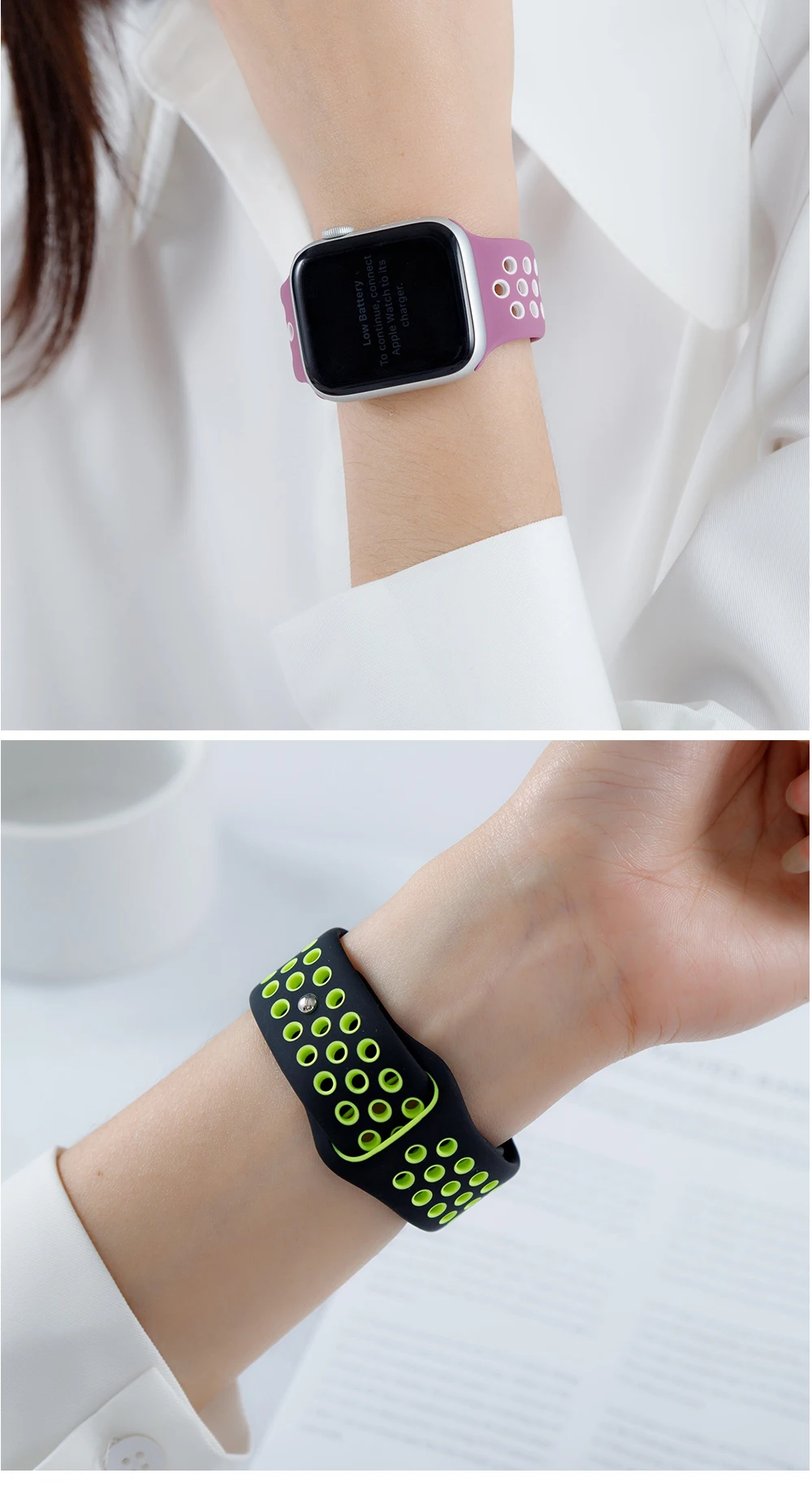 Мягкий силиконовый сменный спортивный ремешок для Apple Watch, 38 мм, 40 мм, серия 1, 2, 3, 4, 5, 42 мм, 44 мм, браслет на запястье, ремешок для iWatch Sports