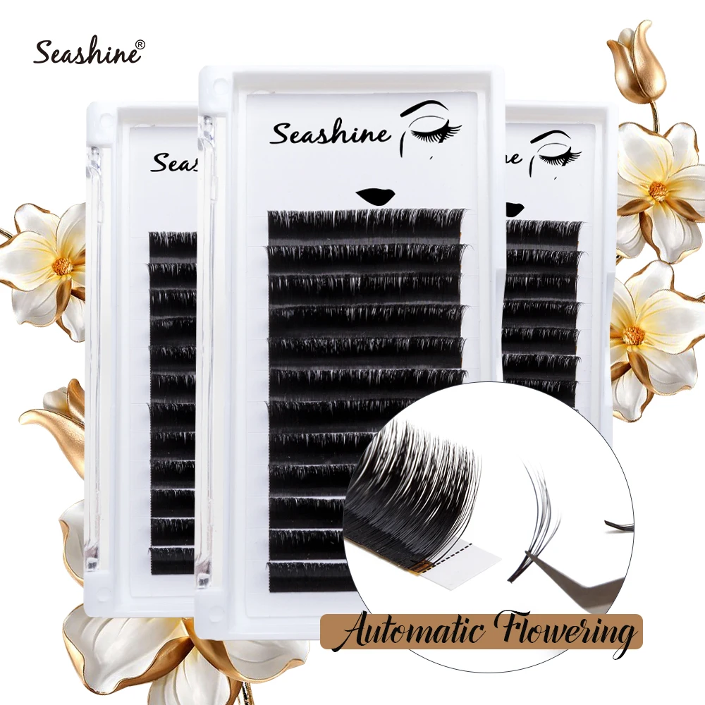 Ресницы для наращивания Seashine B C D L изгиб 0 03 толщина 12 матовые Искусственные