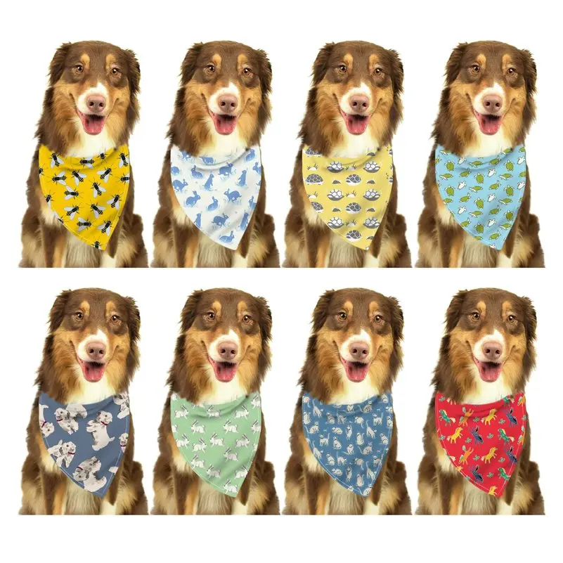 

Dog Bandana Scarf Cute Animal Printed Pet Cat Dog Bandana Bibs Washable Bandanas Puppy Scarf Small Large Dogs Grooming Products