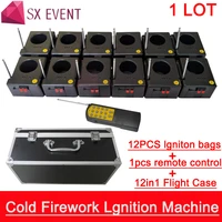 cold firework ignition machine wireless remote pyrotechnics 12 cues receiver stage equipment fountain system 1case 12 base firin