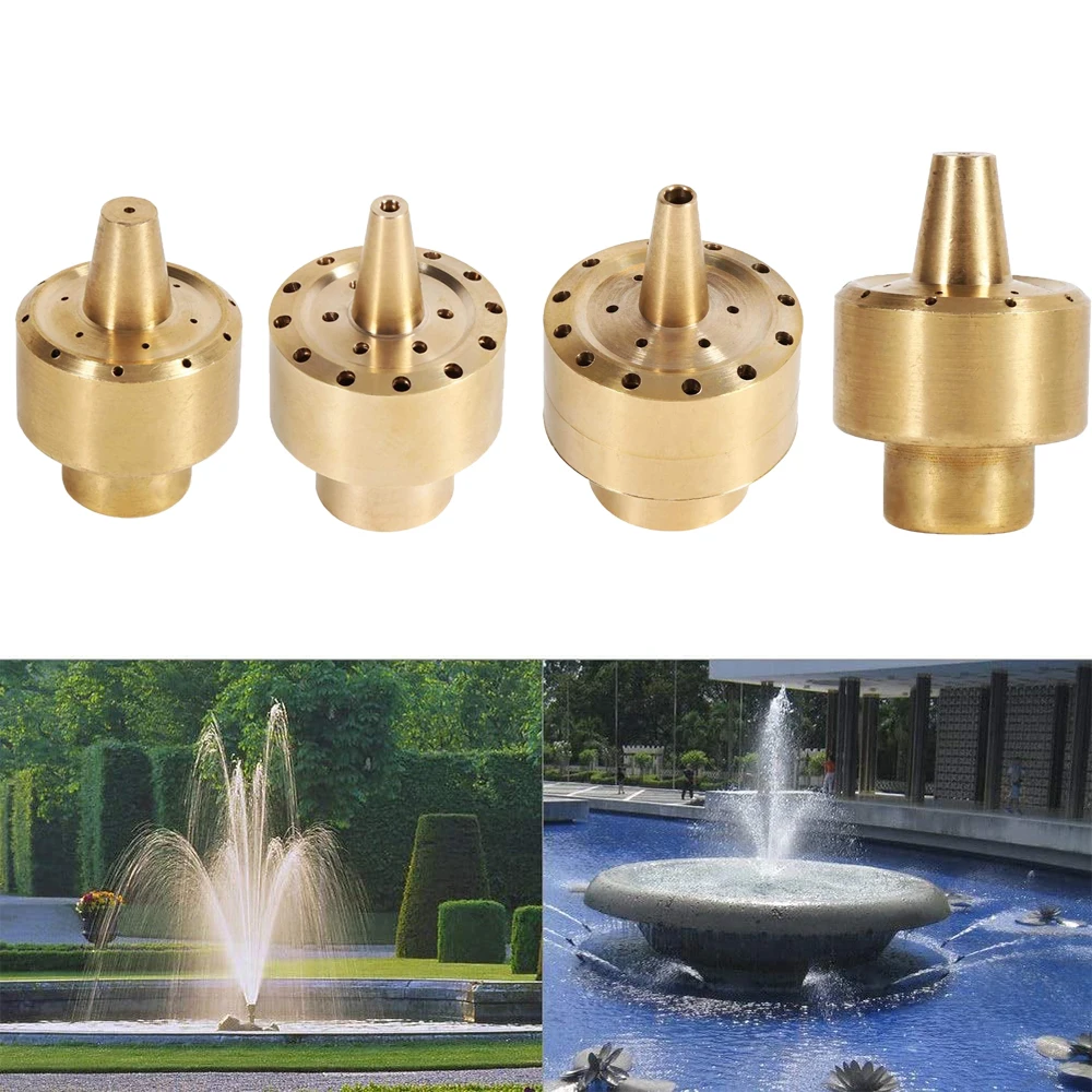 

1Pc 1/4" 1/2" 3/4" 1" Brass Firework Water Column Fountain Nozzles Landscape Pond Sprinkler Layer Garden System Sprinkler