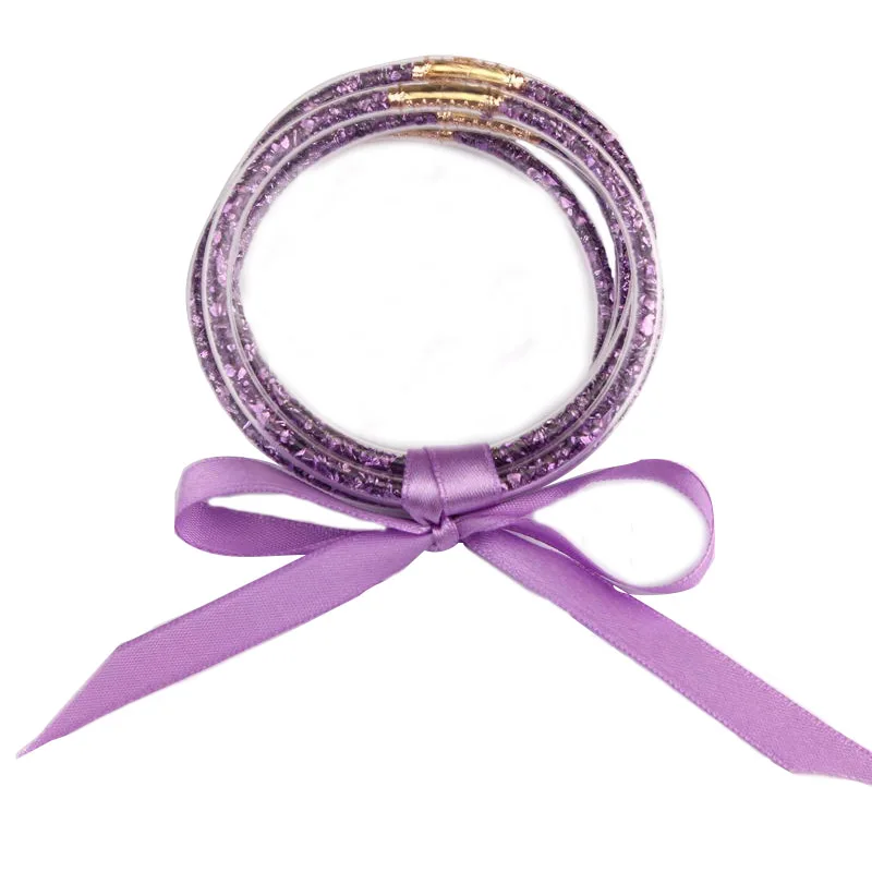 5 шт./компл. 10 цветов многоцветные блестящие заполненные гравия силиконовые