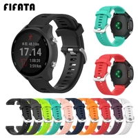 fifata 20mm bracelet band for garmin forerunner 245 645 245m vivoactive 3 smart watch sport silicone wrist strap accessories