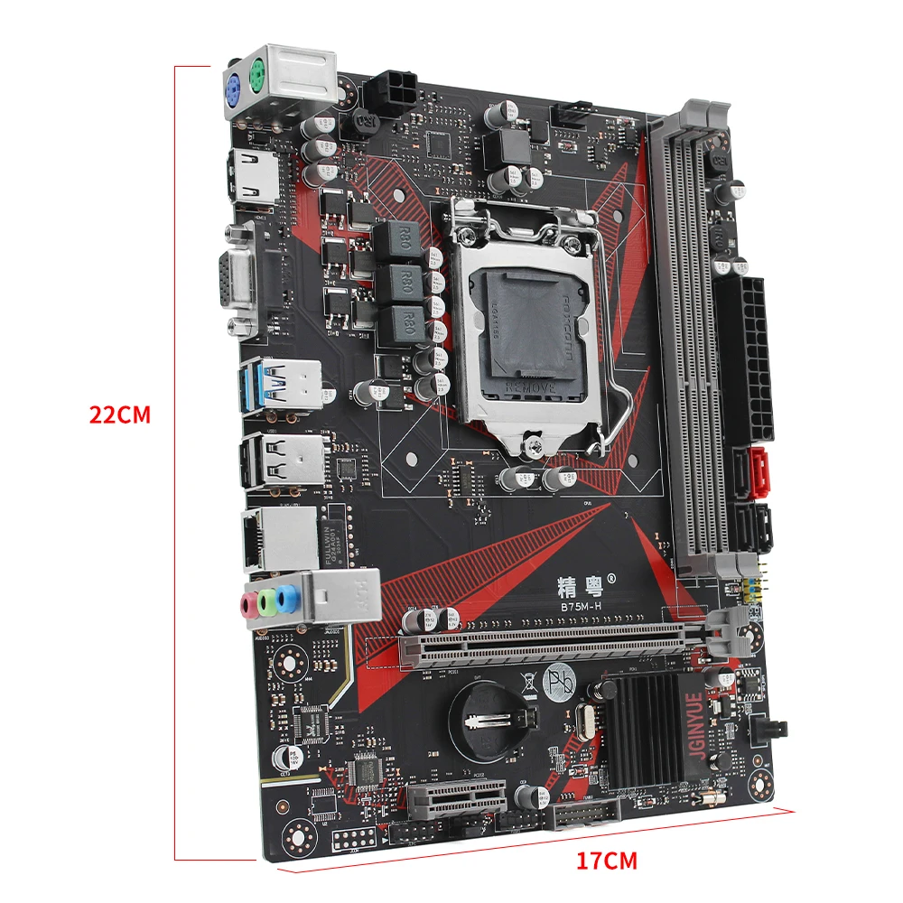 Bestellen JGINYUE B75 Motherboard LGA 1155 Set Kit Mit Xeon E3 1230 V2 Prozessor 16GB 2*8G DDR3 Desktop RAM Speicher Mainboard B75M-H VGA