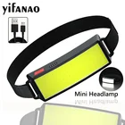 Новый светодиодный налобный фонарь Broadbeam со встроенным аккумулятором и USB-зарядкой, ультра-низкий профиль, прочный эластичный налобный мини-фонарь