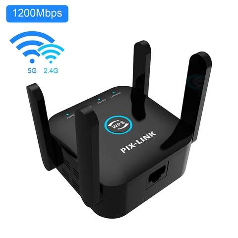 PIX-LINK 5G WiFi повторитель Wi-Fi усилитель 5Ghz Long Range Extender 1200M Wireless Booster Домашний Wi-Fi интернет-сигнал Расходы