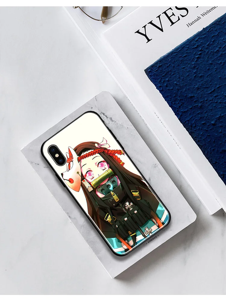 Kamado Nezuko Kimetsu no Yaiba Demon Slayer мягкий силиконовый стеклянный чехол для телефона для iPhone 6 6s 7 8 Plus X XR XS 11 Pro max
