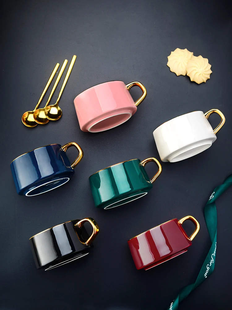 Набор креативных керамических кофейных чашек европейская фарфоровая