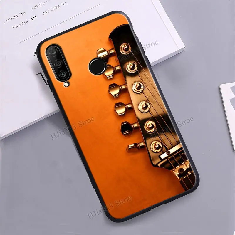 Classic Wood Guitar Phone Case For Huawei P30 P20 P40 Lite Pro P Smart 2019 Z Nova 5T Honor 50 10i 8X 9X Cover | Мобильные телефоны