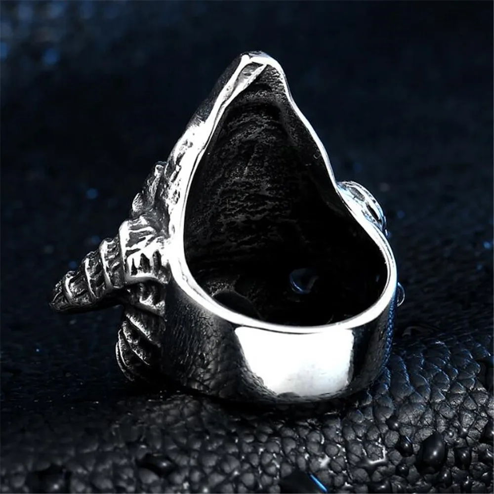 

Fashion Retro Style Punk Claw Demon Clown Skull Men's Ring Exaggerated Domineering Hip Hop Party Jewelry Gift Wholesale
