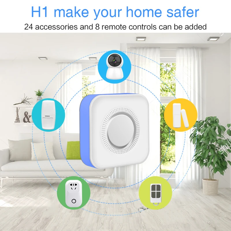 Система охранной сигнализации Tuya Wi-Fi совместима с Alexa Google Tuyasmart Smart Life APP IOS Android 2021 |