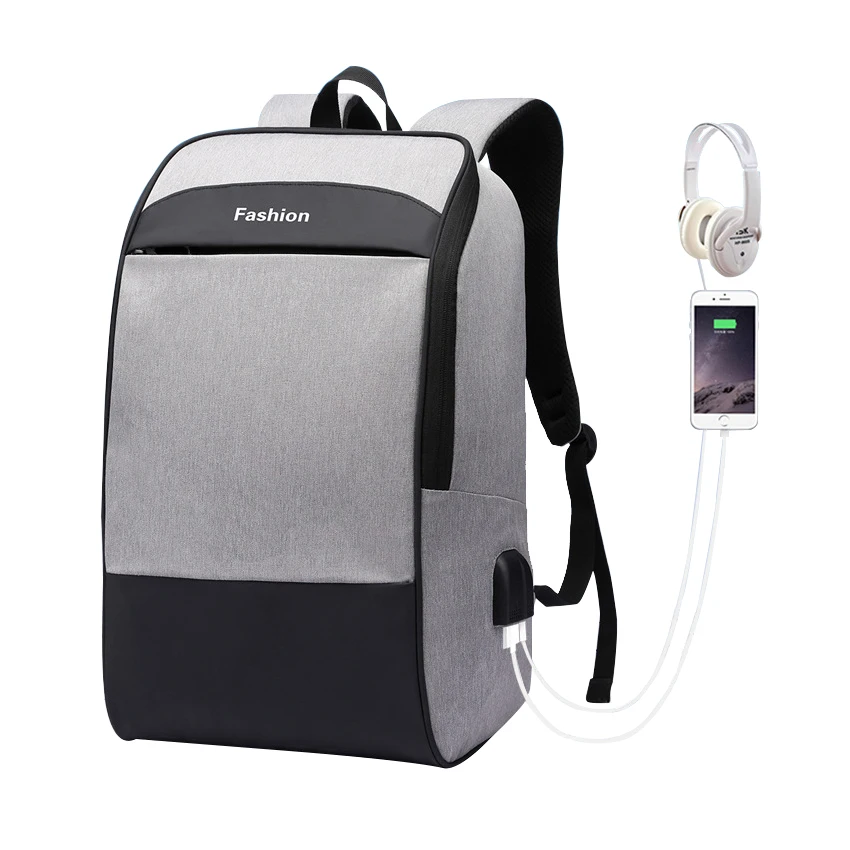 Мужской рюкзак для ноутбука 15 6 дюймов Mochila черная сумка мужчин USB зарядное