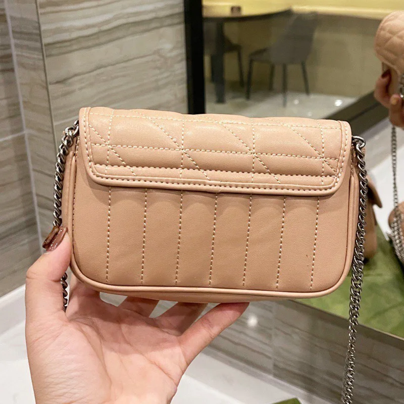 

Классическая модная дизайнерская диагональная маленькая квадратная сумка на одно плечо, женская сумка gg, мини-сумка на цепочке для девушек