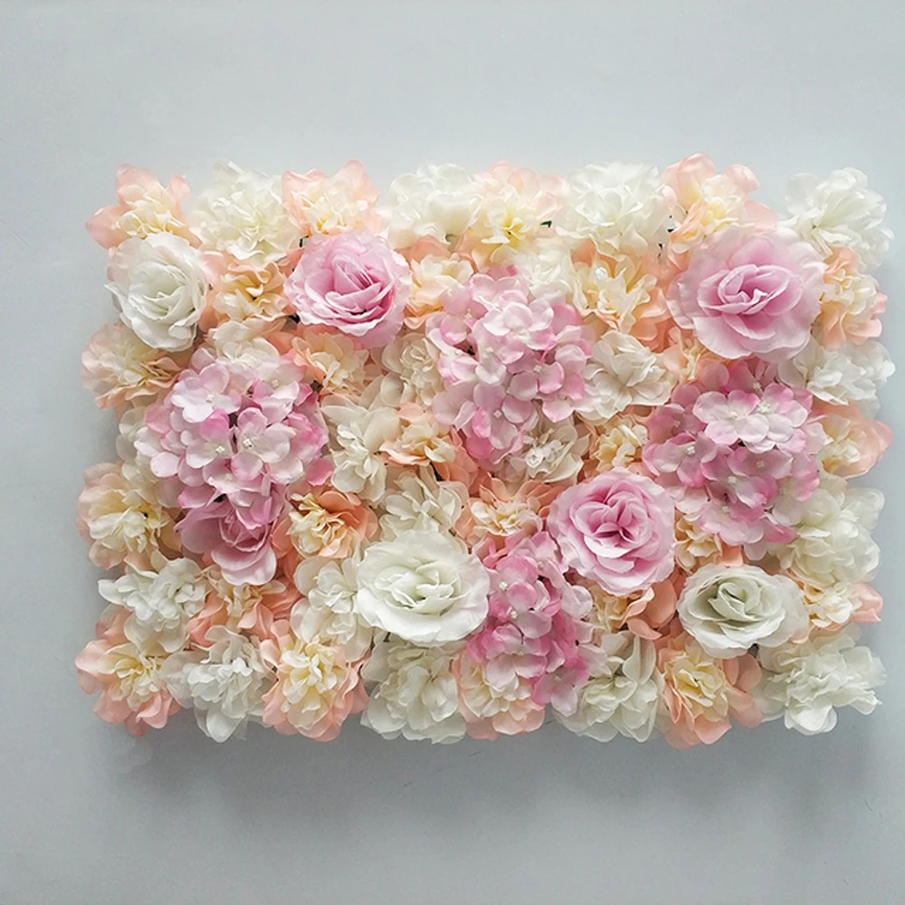 High Quality Rose Artificial Flower Wall Panel Decor Backdrop Wedding Party Event Birthday Shop Scene Flower Wall Customized