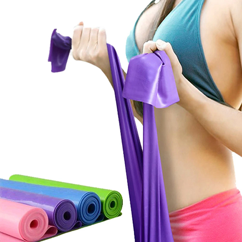 

1.5m Latex Elastic Stretching Resistance Band Fitness Exercise Pilates Yoga Gym