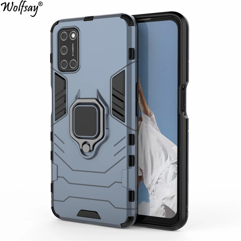 Чехол Wolfsay для OPPO A52 A92 S автомобильный держатель A72 армированный чехол s Жесткий ПК