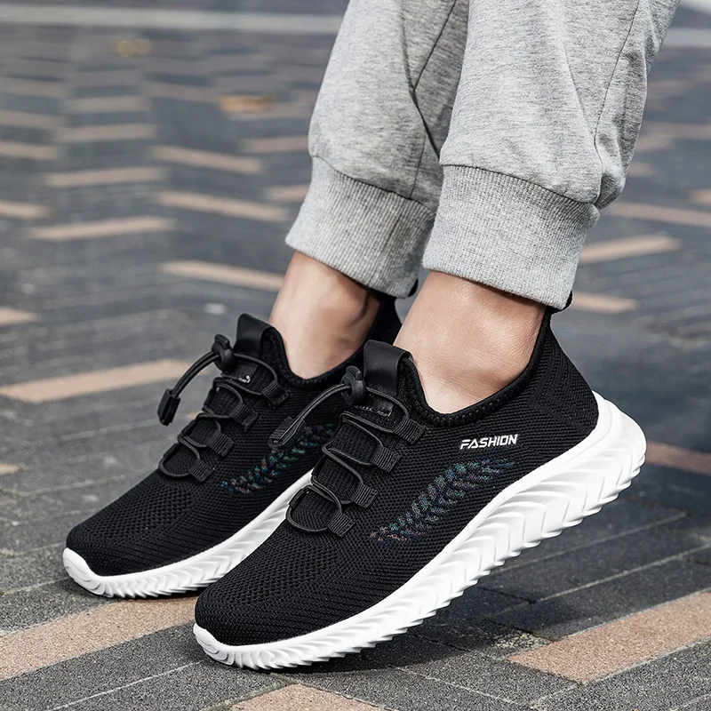 

2021 New Women's Shoes Spring and Summer Flying Woven Breathable Super light Mesh Ladies fashion Casual Mom Running Shoes