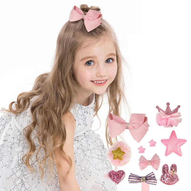 10 комплектов заколок для волос милые платья с героями мультфильмов головной убор