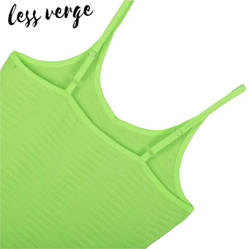 Lessverge ФЛУОРЕСЦЕНТНОЕ короткое летнее трикотажное платье женское неоновый