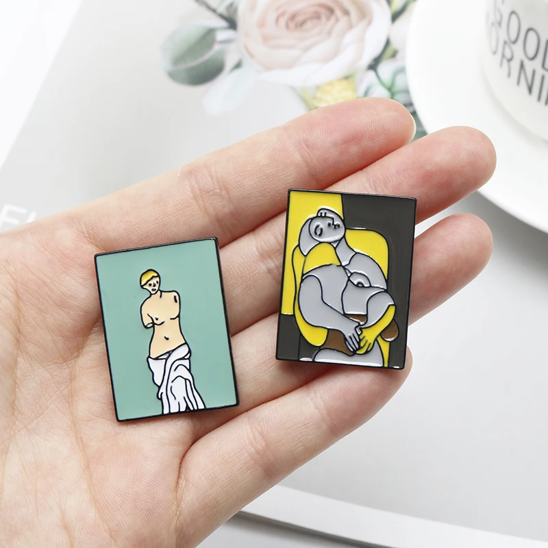 

Genius Painter Van Gogh Enamel Pin Custom Brush Art Oil Painting Brooches Badge Shirt Lapel Pin Buckle Jewelry Gift for Friend