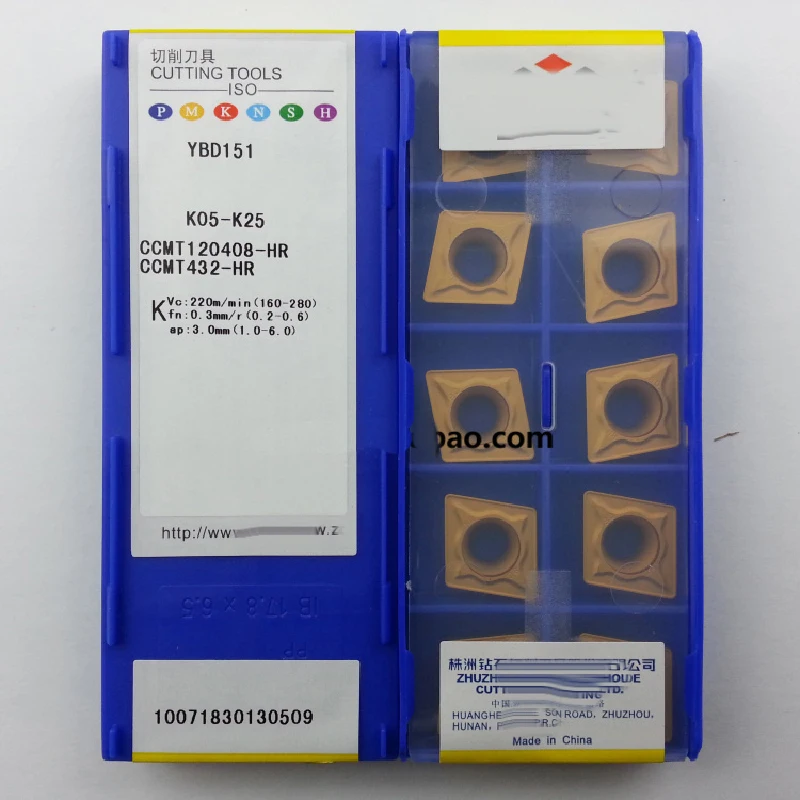 

Original CCMT120404-HR YBD151 CCMT 120404 CCMT1204 Tungsten Carbide Inserts Turning Tool 10pcs Lathe Cutter Tools CNC