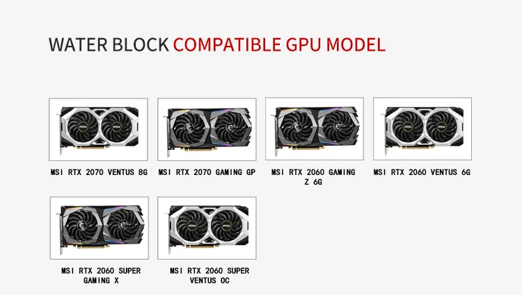 

Barrow Full Coverage GPU Water Block for VGA GAMING Z RTX2060 5V ARGB 3PIN MOBO AURA SYNC BS-MSGZ2060-PA