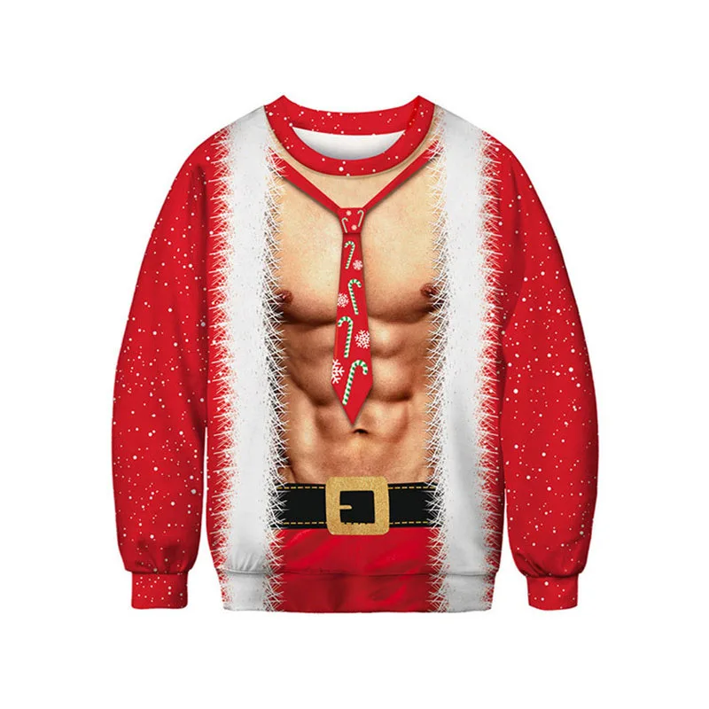 Забавный свитер с 3D принтом кота для мужчин и женщин уродливые Рождественские