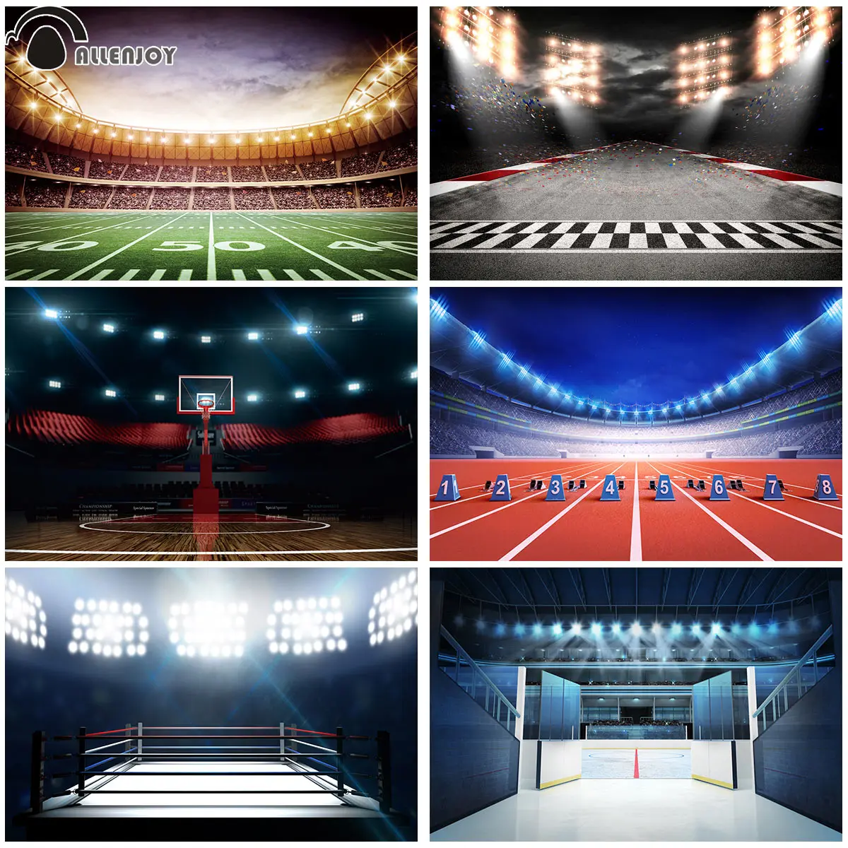 Allenjoy Чемпион Кубок Спорт Футбол обои стадион пастбище двор фон для фотосъемки