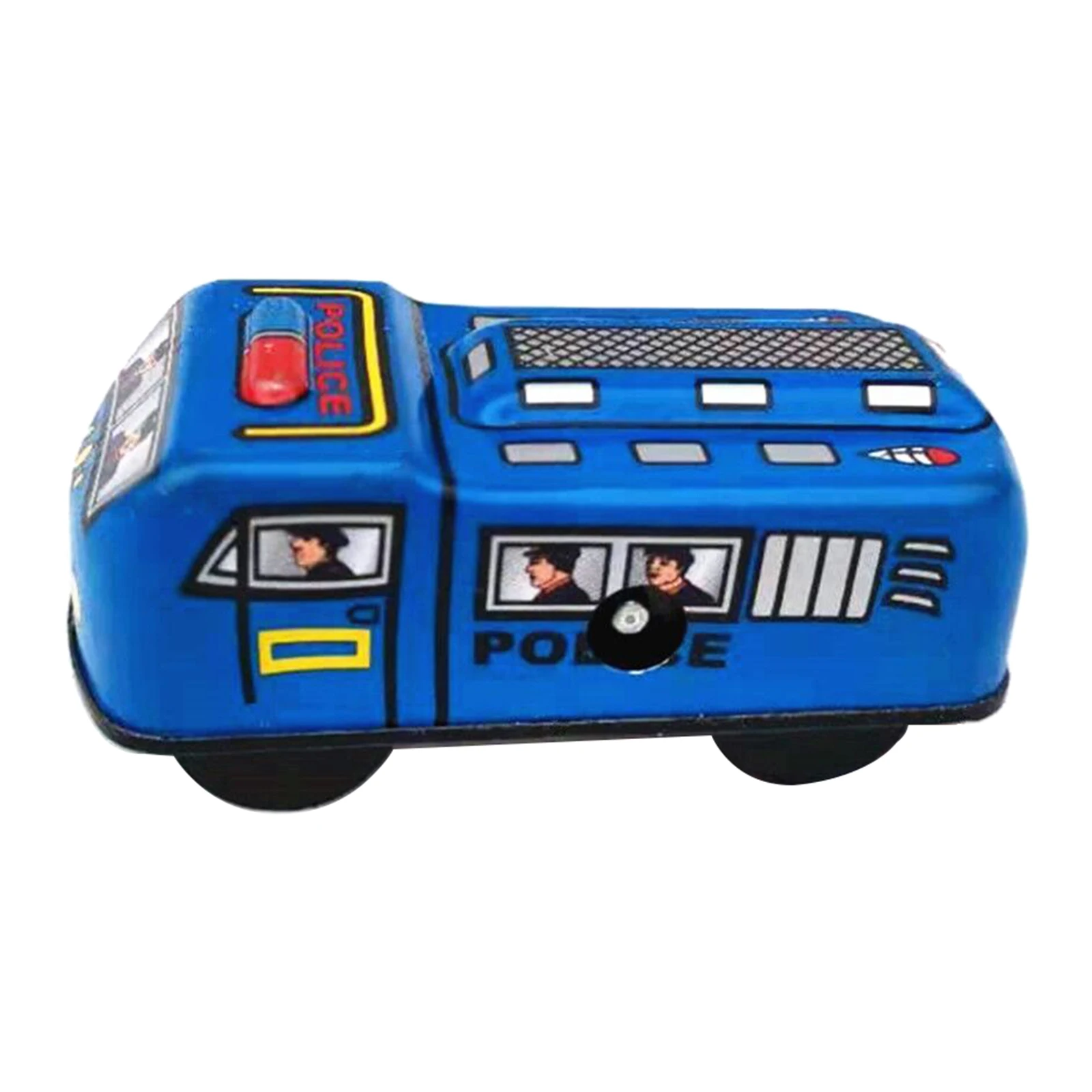 

Classic Wind-up Toys Police Car Clockwork Menchincal Tin Toys Collectibles