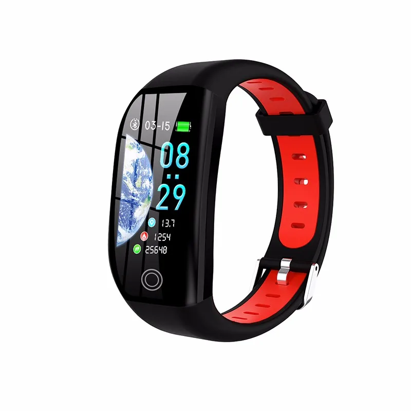 Black Red Gps смарт-браслет, трекер активности, кардио-браслет, IP68 водонепроницаемый, пульсометр, измеритель артериального давления, шагомер, браслет на русском языке - Цвет: Black Red