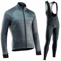 raudax cycling jerseys set 19d gel padded bib pants mens breathable long sleeve bicycle clothing sunscreen cycling suits set