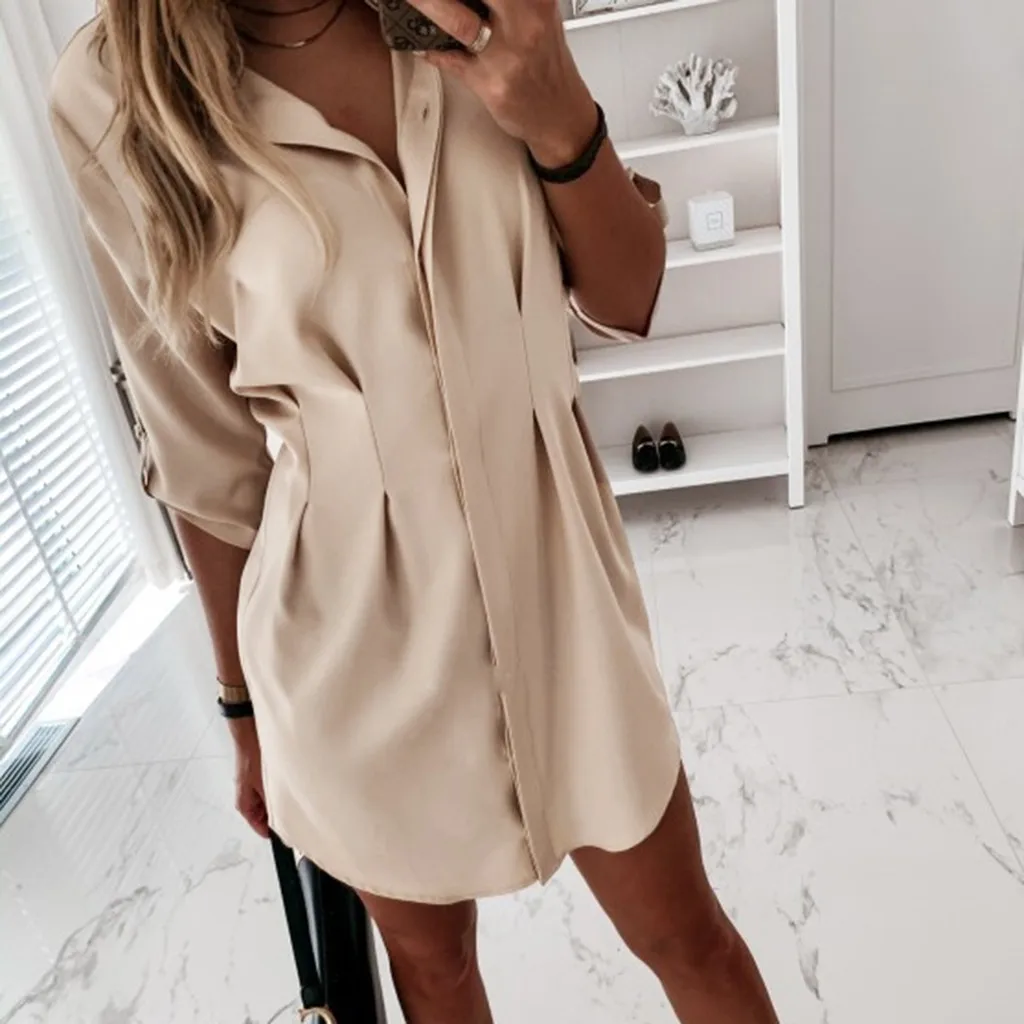 Лидер продаж платье для женщин Осеннее мини-платье с длинным рукавом женские