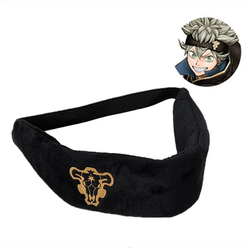 Diadema con Logo del Emperador de trébol negro, accesorios de regalo para Cosplay de Asta, Caballero mágico, banda para la cabeza, emblema para disfraz