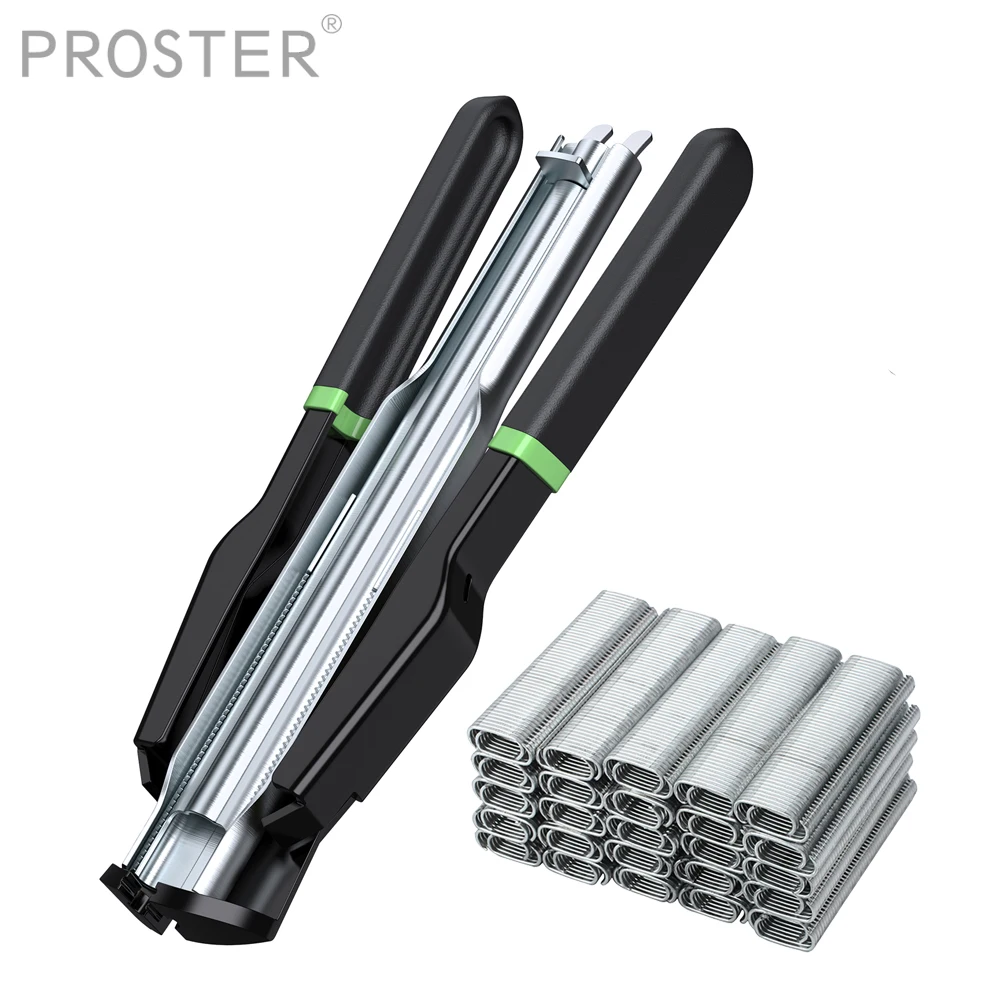 

PROSTER Outdoor Fence Pliers C7 Hog Ring Clip Auto Feed Fencing Nailer Plier Set with 2500 Galvanised Steel Staple Nails Hogring