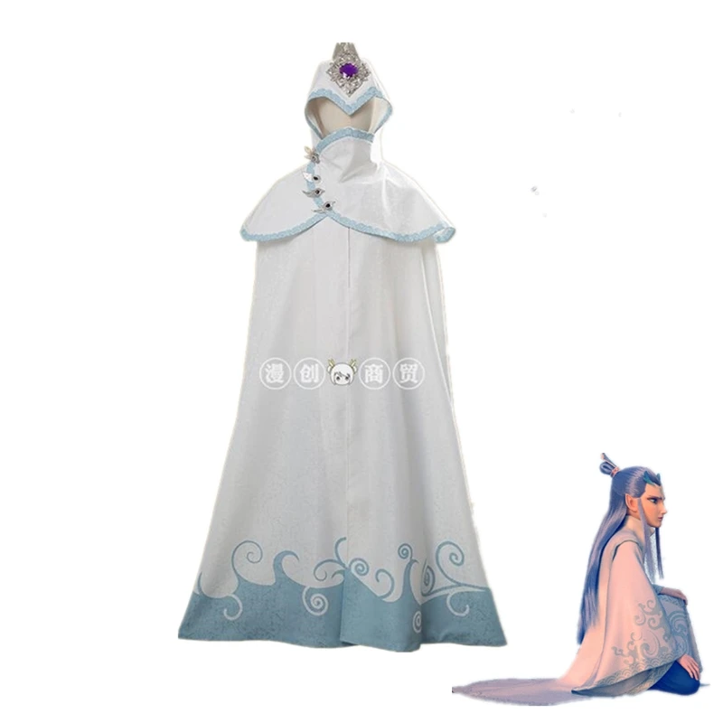 

2019 Chinese Hot Movie NE ZHA Ao Bing Cosplay Costume Cloak Robe Adult Men Women Halloween Carnival Party Costumes