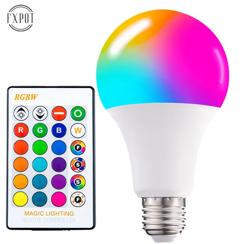 E27 Smart Control Lamp led RGB Light Dimmable for home RGBW Led Colorful Changing bulb Lampada White Decor Home | Лампы и освещение