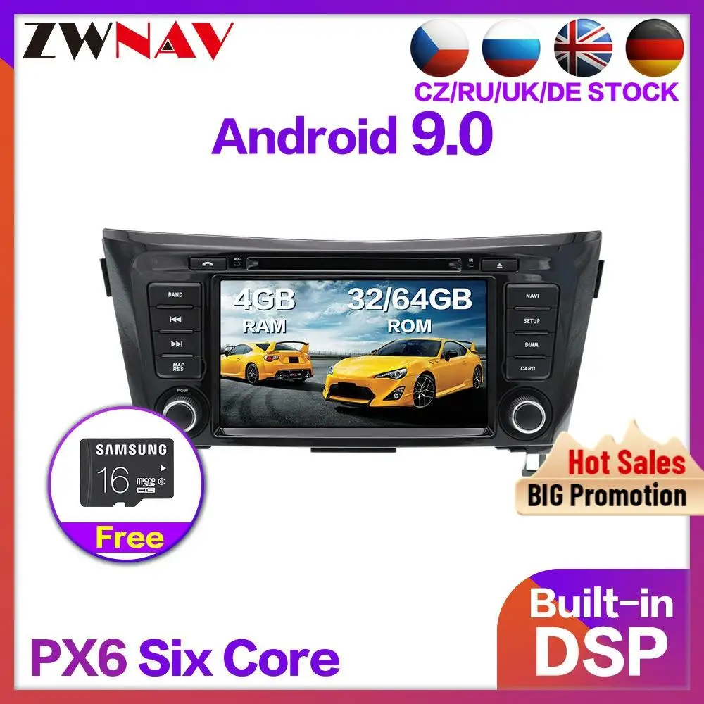 PX6 Android 9 0 автомобильный dvd GPS радио плеер для Nissan X TRAIL Qashqai Dualis Rouge 2013 2017 стерео
