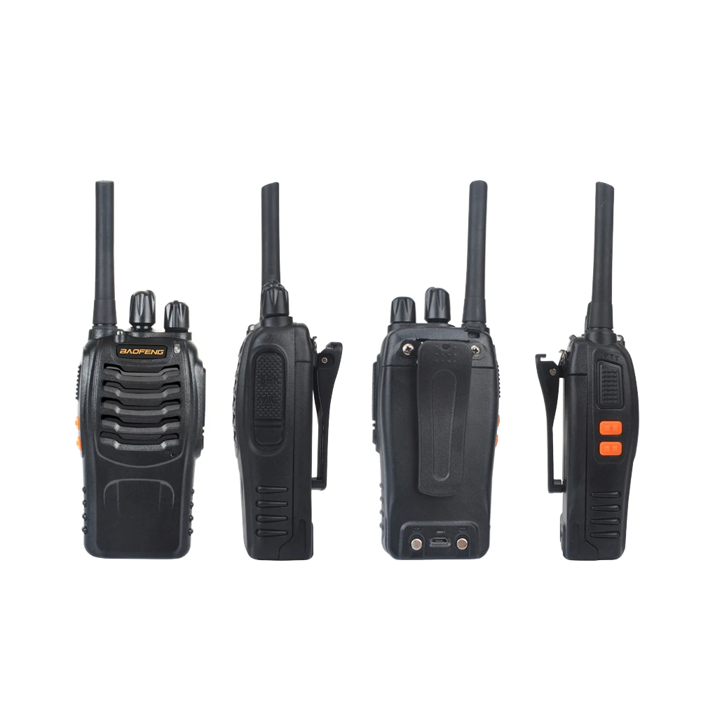 2pcspair usb charger walkie talkie baofeng bf 888h uhf 400 470mhz 16ch vox portable two way radio bf 888h free global shipping