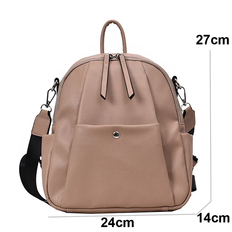 

Women Leather Backpacks 2021 High Quality Female Fashion Backpack Travelling Shoulder Bag Mochilas School Bags for TeenageGirls