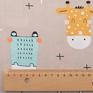 C 1 piece Chainho, серия Happy Animal мультфильм, печать твиловая, хлопковая ткань, Лоскутная Одежда для DIY шитья для малышей и детей - Цвет: C 1 piece