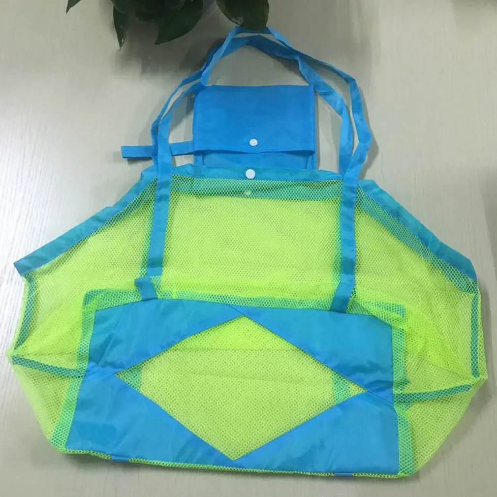 Children Sand Away Portable Mesh Bag Kids Beach Toys Clothes Towel Bag Baby Toy Storage Sundries Bags Women Cosmetic Makeup Bags