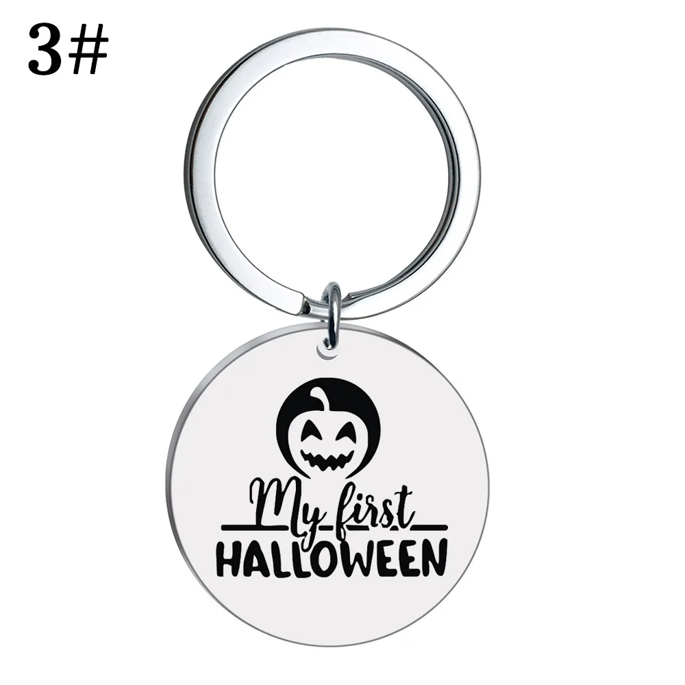 Модный Европейский Американский брелок из нержавеющей стали Простой Круглый