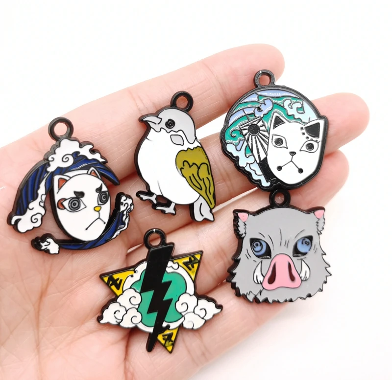 

New Hot Kimetsu no Yaiba Charm Pendants DIY Jewelry Making Free Shipping Y-26