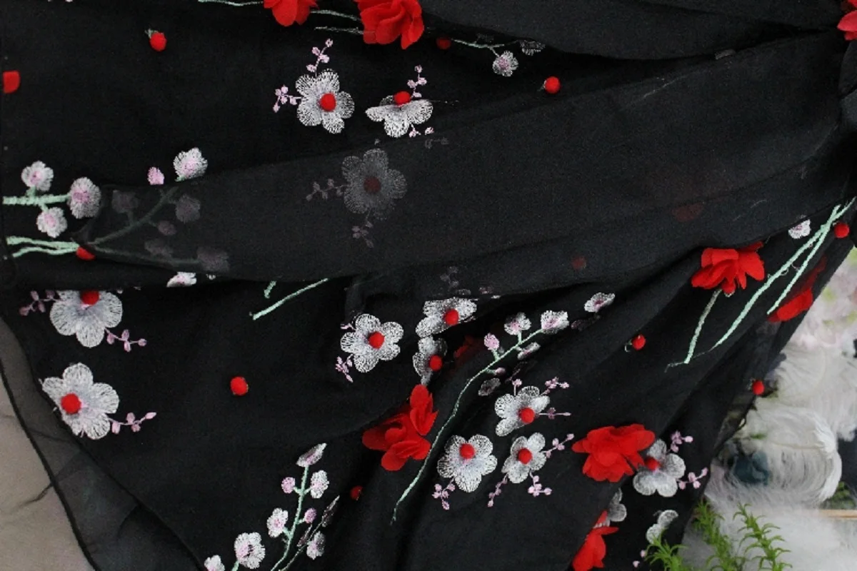 Роскошное платье для собаки ручной работы одежда питомца со шлейфом 3D вышивка