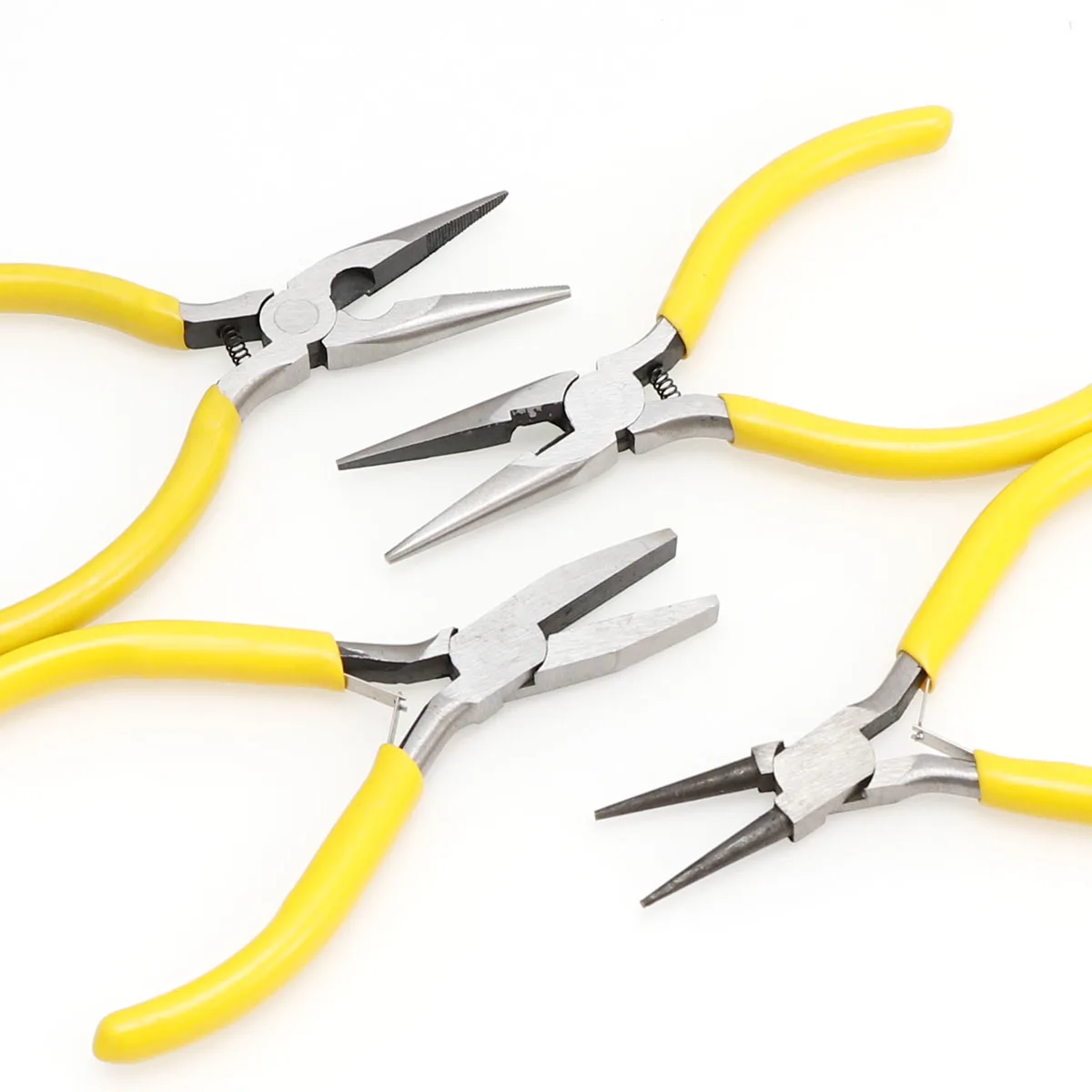 1 шт. желтые круглоноздревательные ювелирные клещи DIY с длинным носом. Практичный инструмент для ручной работы в комплекте с оборудованием и набором инструментов.