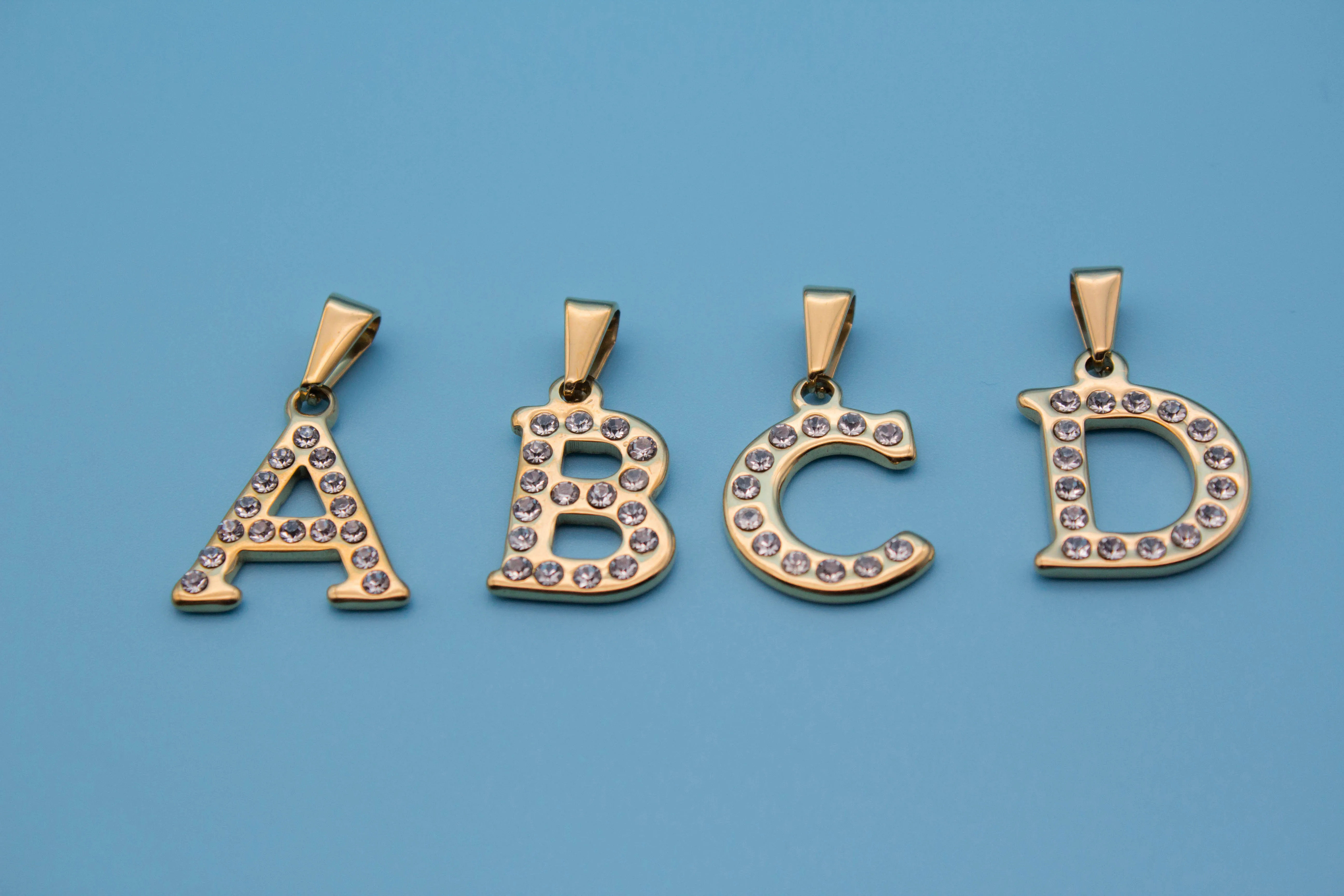 Циркониевое ожерелье с подвеской в виде алфавита Большой Крючок для