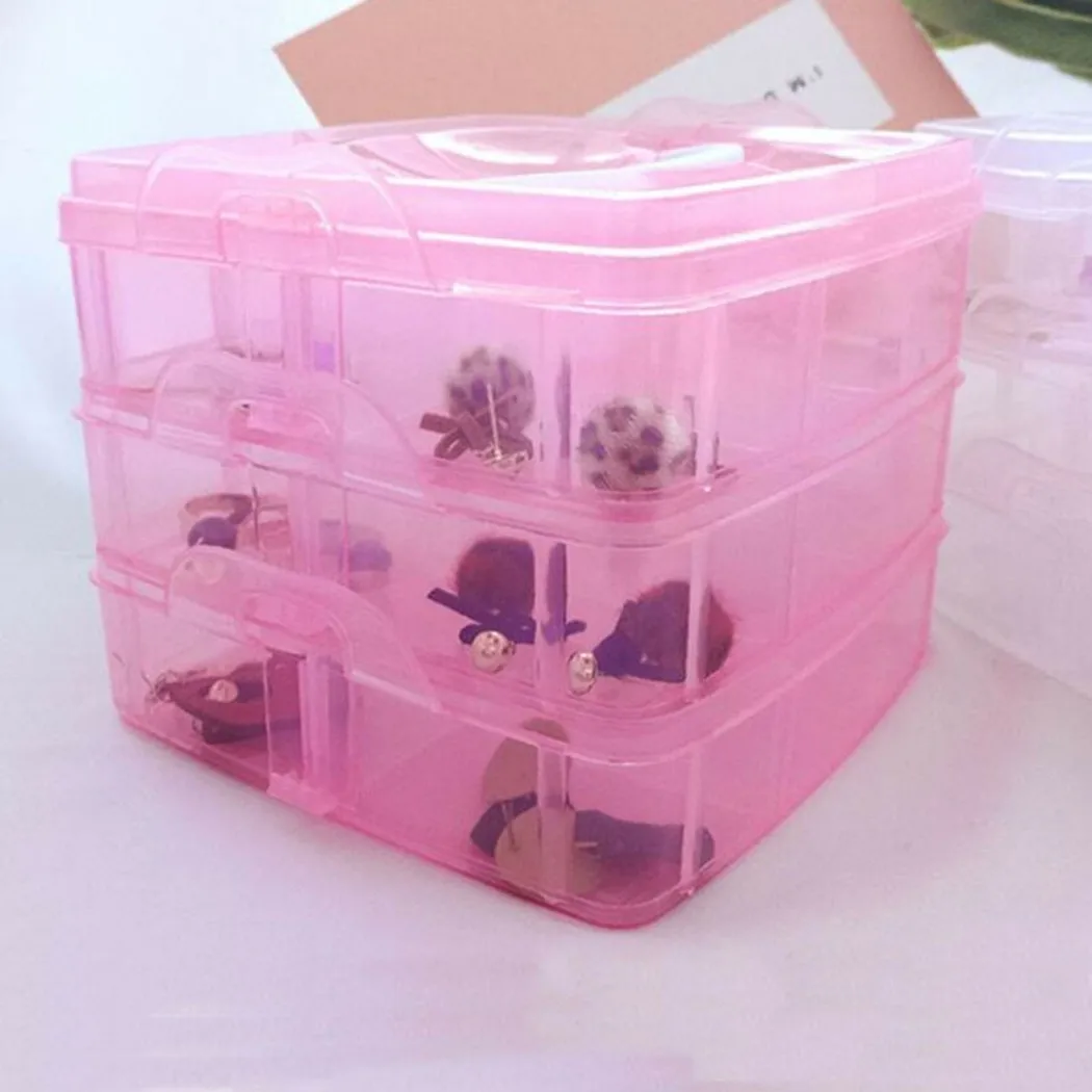 

Three-layer Detachable Transparent Plastic Storage Box Tool Box Free Combination Sorting And Classification Storage Box