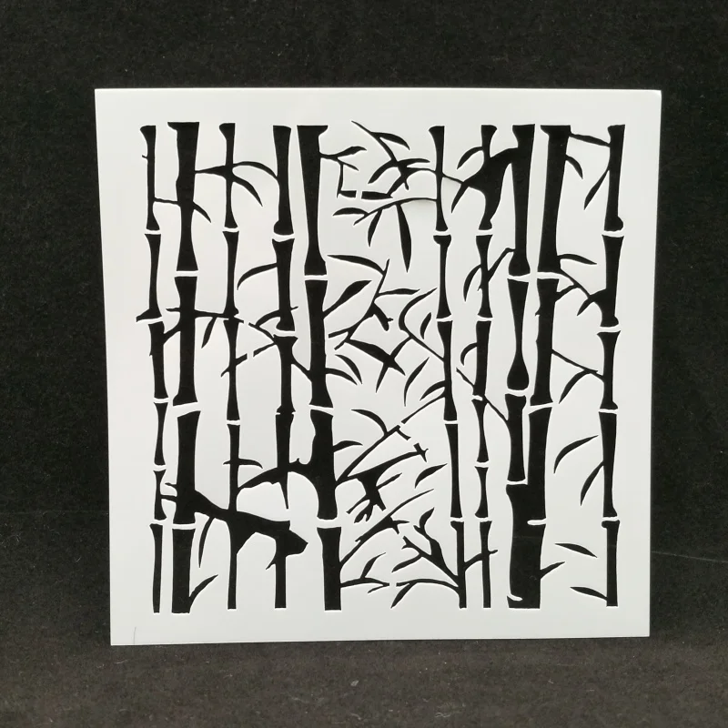 

13*13 Bamboo Layering Stencils graffiti hand copied board hollowed out photo album graphic spray painting tool
